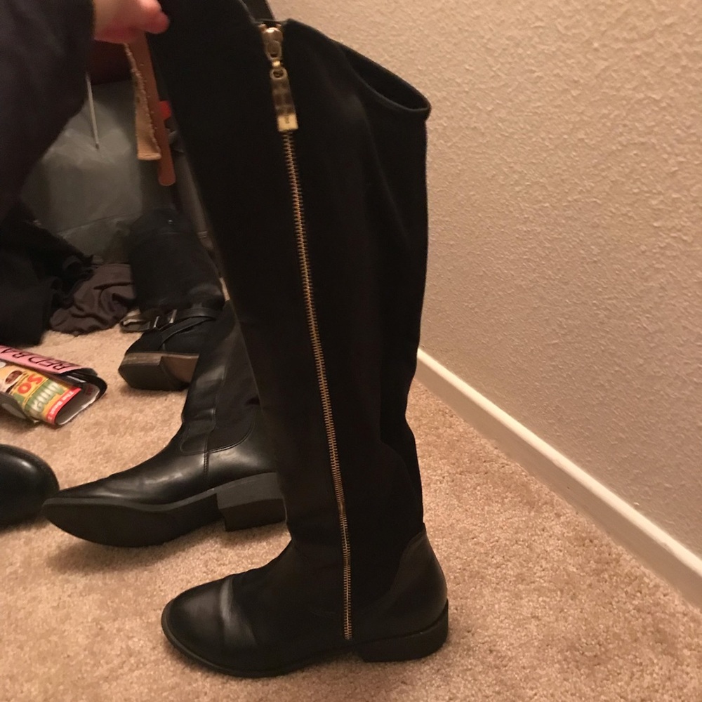 Black over the knee boots